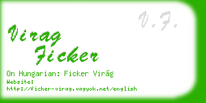 virag ficker business card